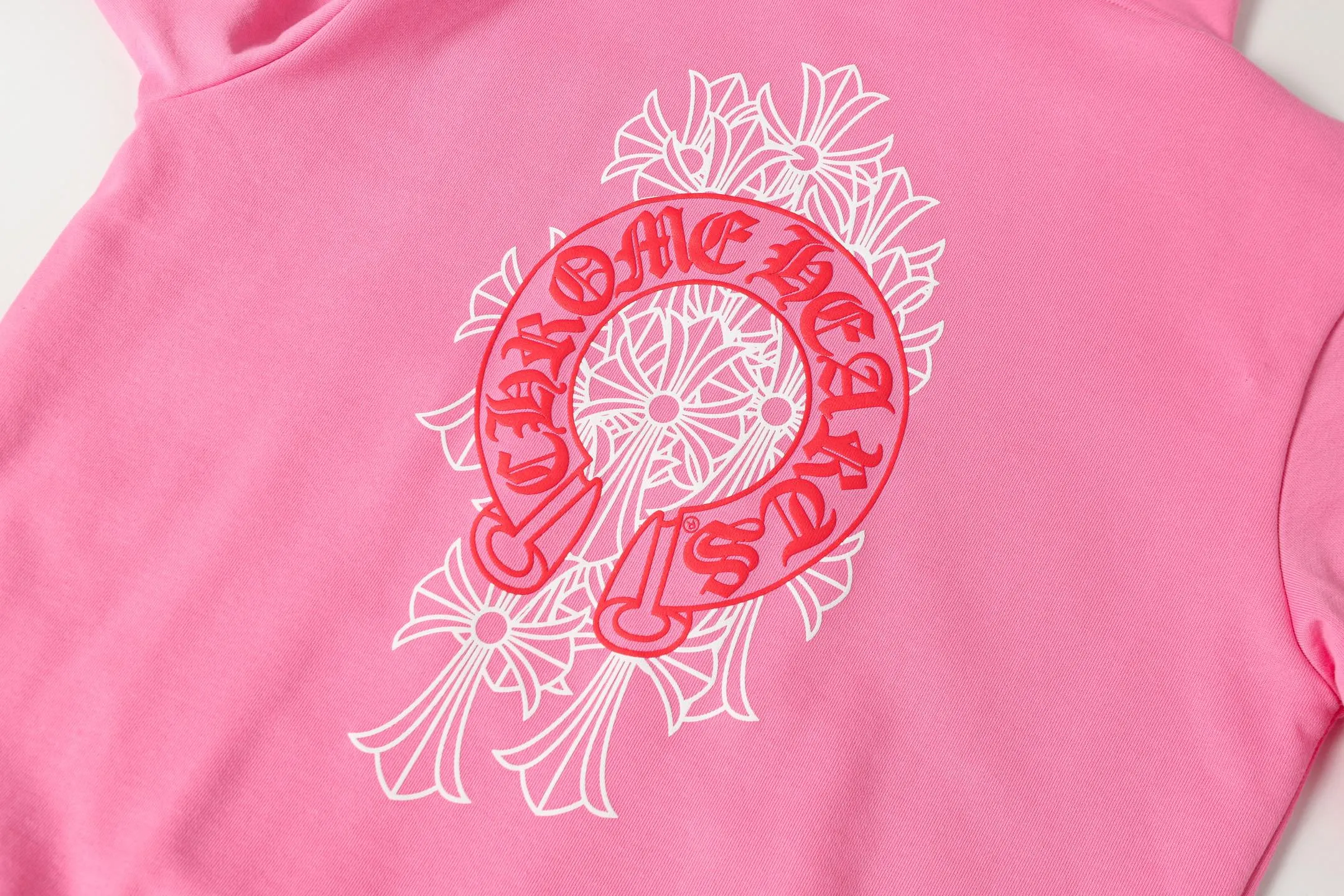 P240 3193 cross-border running quantity model, please do not place an order if you pursue quality - Chrome Hearts/Chrome Hearts colorful Sanskrit horseshoe phantom print hooded sweatshirt - High weight, high density and high quality, soft, delicate and skin-friendly wool, soft and silky to the touch, excellent warmth and skin-friendly properties - Custom-woven and custom-dyed, no color difference, no matter the fabric or workmanship details, it beats the ordinary version on the market - Hardware zipper accessories are all customized, full of details -Colour: pink -Size: S M L XL